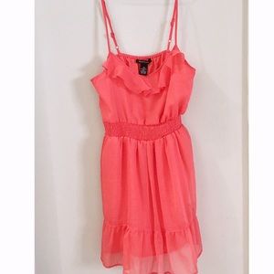 Coral Chiffon Dress Size M